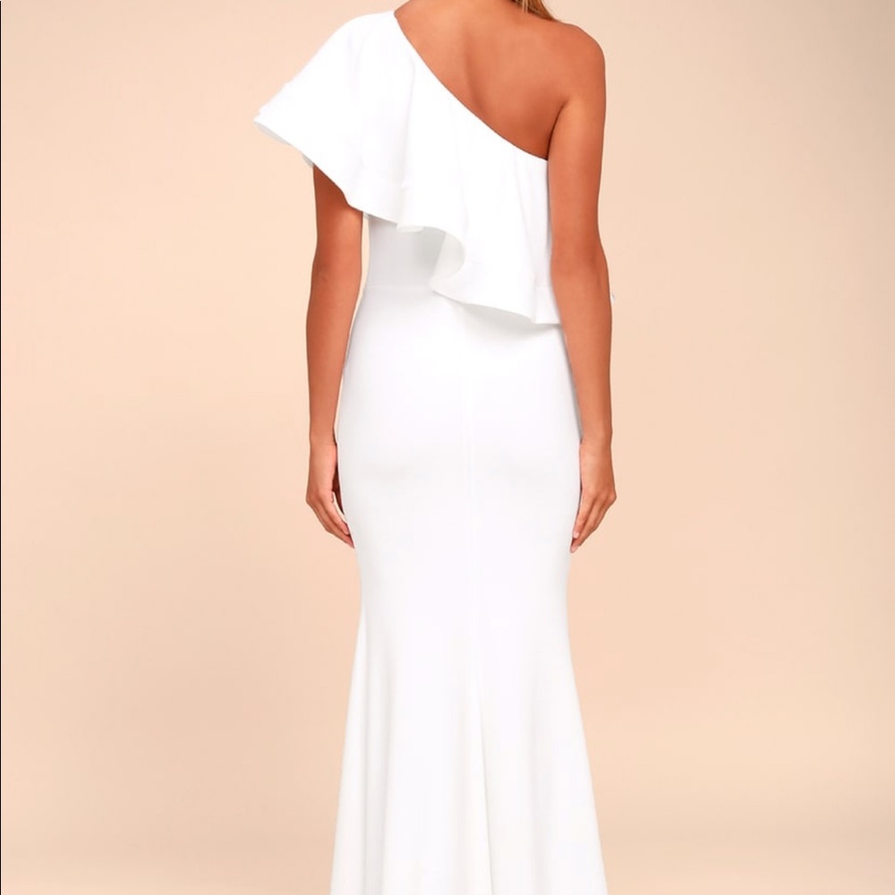 Lulus white one shoulder dress